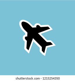 airplane icon. vector illustration