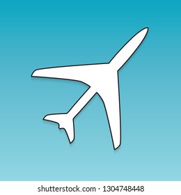 airplane icon- vector illustration