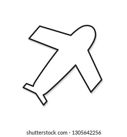 airplane icon- vector illustration