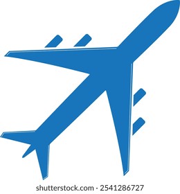 Ilustración vectorial de un icono de avión