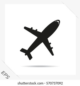 Airplane icon, vector illustration