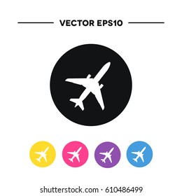 airplane icon. vector illustration