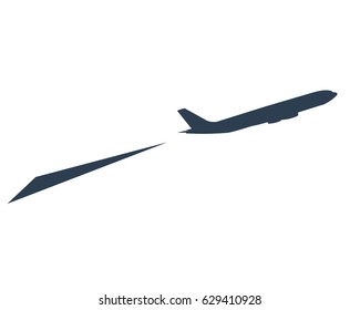 Airplane icon, vector illustration.