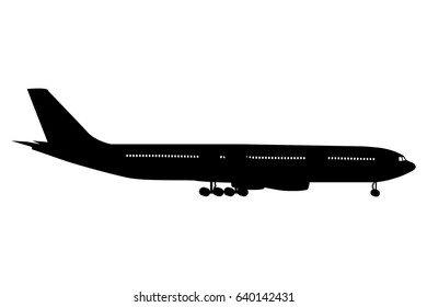 Airplane icon, vector illustration.