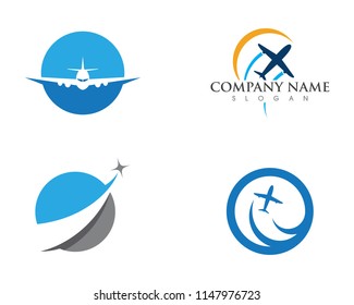 Airplane icon vector illustration design Logo Template