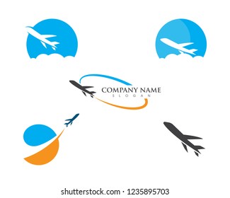 Airplane icon vector illustration design Logo Template