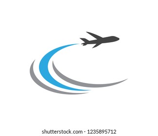 Airplane icon vector illustration design Logo Template