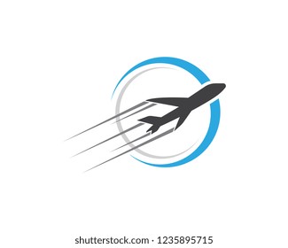 Airplane icon vector illustration design Logo Template