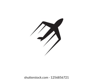 Airplane icon vector illustration design Logo Template