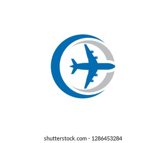 Airplane icon vector illustration design Logo Template - Vector