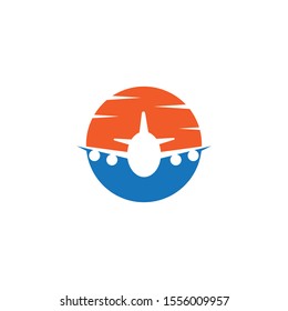Airplane icon vector illustration design Logo Template