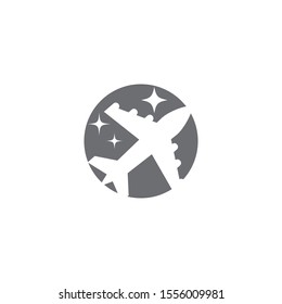 Airplane icon vector illustration design Logo Template