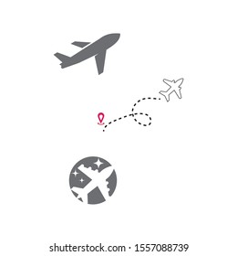 Airplane icon vector illustration design Logo Template