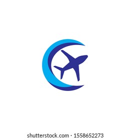 Airplane icon vector illustration design Logo Template
