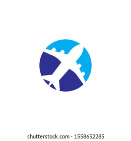 Airplane icon vector illustration design Logo Template