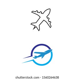 Airplane icon vector illustration design Logo Template