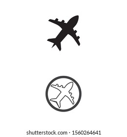 Airplane icon vector illustration design Logo Template