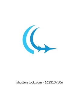 Airplane icon vector illustration design Logo Template