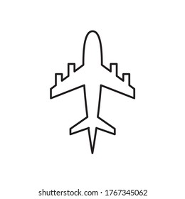 Diseño de iluminación de vectores de iconos de avión