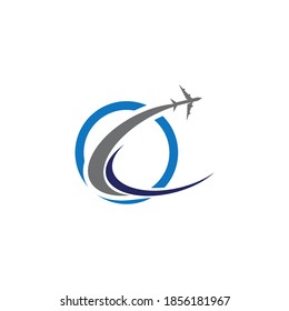 Airplane icon vector illustration design Logo Template