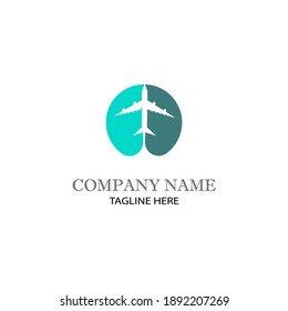 Plantilla de diseño de logotipos de ilustraciones vectoriales de iconos de avión