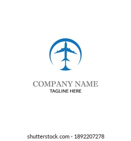 Airplane icon vector illustration design Logo Template