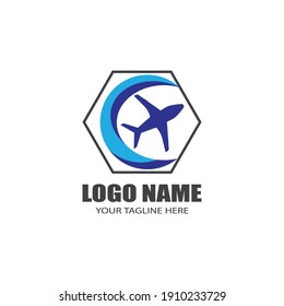 Airplane icon vector illustration design Logo Template