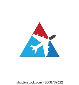 Airplane icon vector illustration design Logo Template