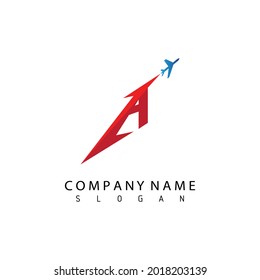 Airplane icon vector illustration design Logo Template