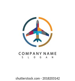 Airplane icon vector illustration design Logo Template