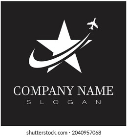 Airplane icon vector illustration design Logo Template