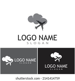 Airplane icon vector illustration design Logo Template