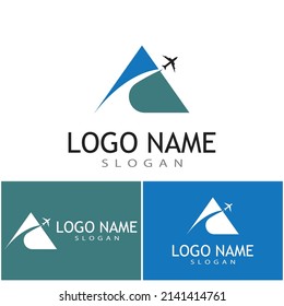 Airplane icon vector illustration design Logo Template
