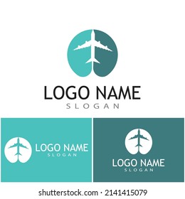 Airplane icon vector illustration design Logo Template