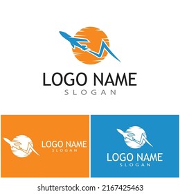 Airplane icon vector illustration design Logo Template
