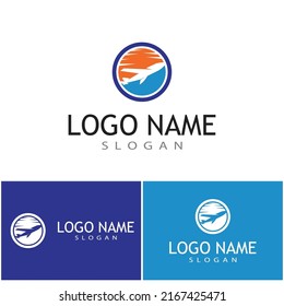 Airplane icon vector illustration design Logo Template