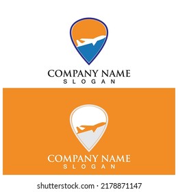 Airplane icon vector illustration design Logo Template