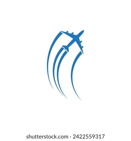 Airplane icon vector illustration design Logo Template