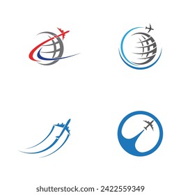 Airplane icon vector illustration design Logo Template