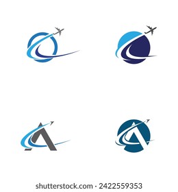 Airplane icon vector illustration design Logo Template