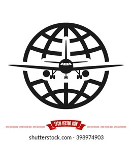 airplane icon vector illustration eps10.