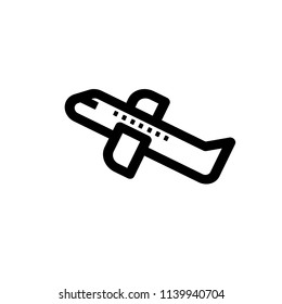 Airplane icon, vector illustration. Flat design style. vector airplane icon illustration isolated on white background, airplane icon Eps10. airplane icons graphic design vector symbols.