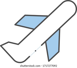 airplane icon vector illustration flat