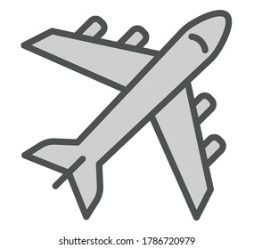 Icono de avión Ilustración vectorial diseño plano