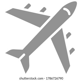 Airplane icon vector illustration flat 