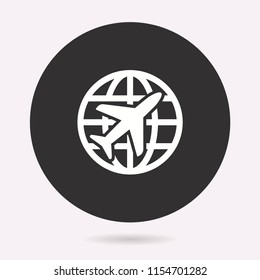 Airplane icon. Vector illustration isolated. Simple pictogram for graphic and web design.