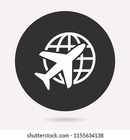 Airplane icon. Vector illustration isolated. Simple pictogram for graphic and web design.