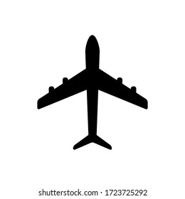 Airplane icon. Vector illustration isolated on white.