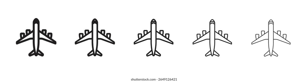 Vektorgrafik des Flugzeugsymbols einzeln