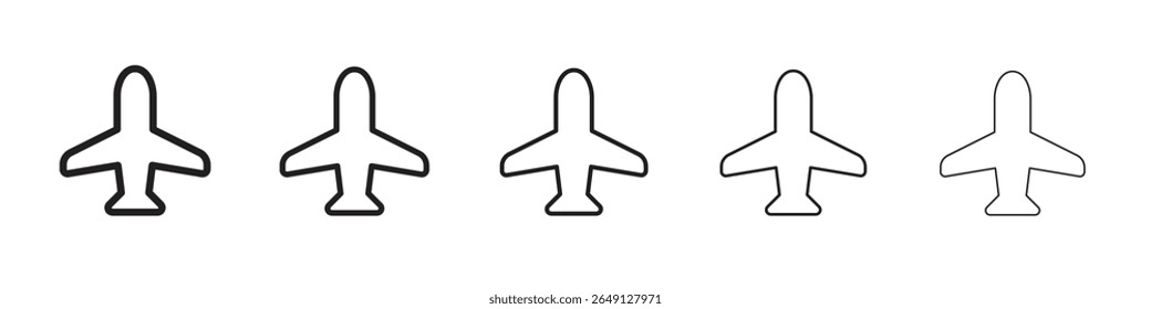 Icono de avión Ilustración vectorial aislada